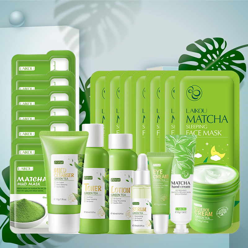 Korean Skincare Routine - Green Tea Skin Care Kit Korean