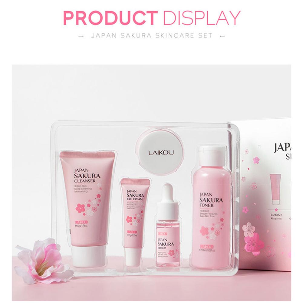 5/3pcs/Set Sakura Skin Care Se - Korean Skincare Routine review and price