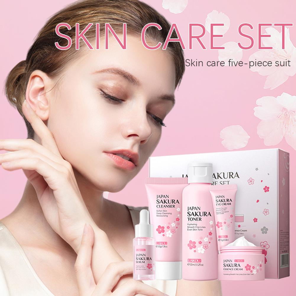 5/3pcs/Set Sakura Skin Care Se - Korean Skincare Routine review and price