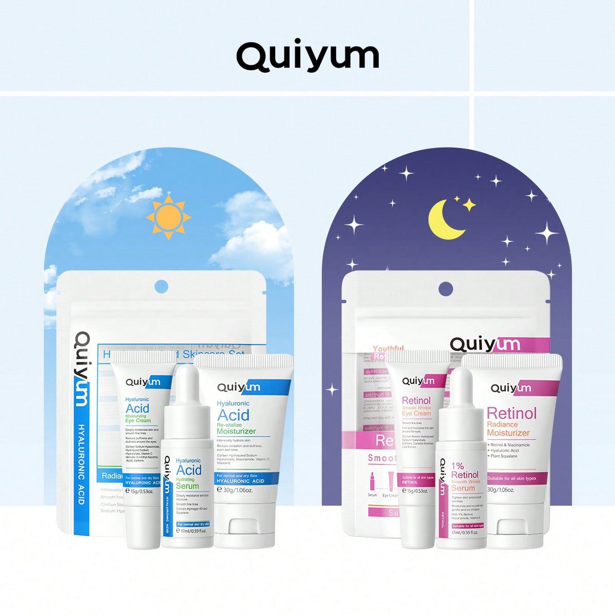 QUIYUM Retinol+Hyaluronic Acid - Korean Skincare Routine review and price
