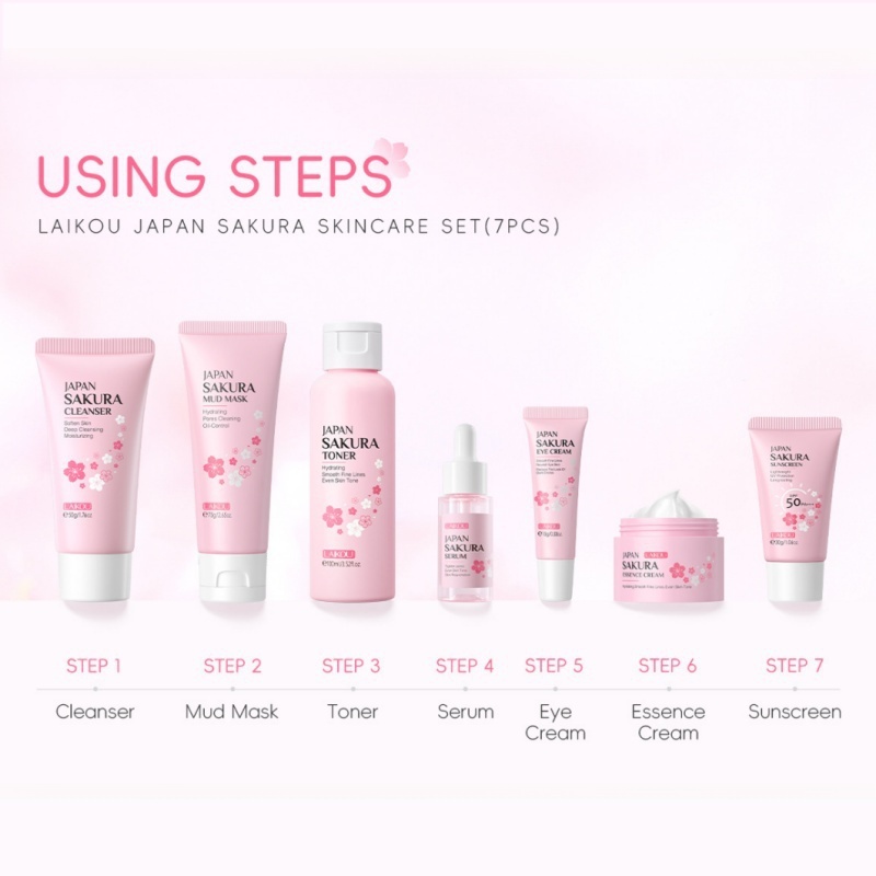 Korean Sakura Skincare Set Hyd - Korean Skincare Routine review and price