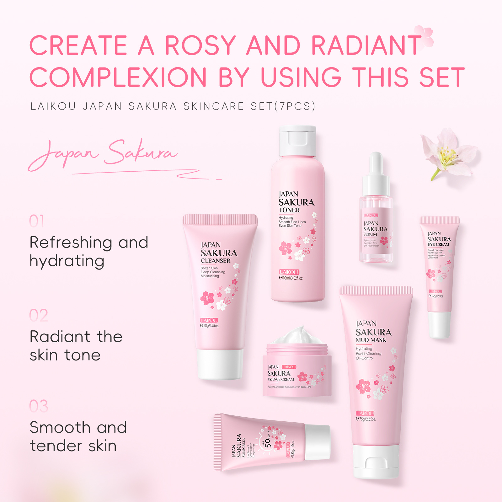 Korean Sakura Skincare Set Hyd - Korean Skincare Routine review and price