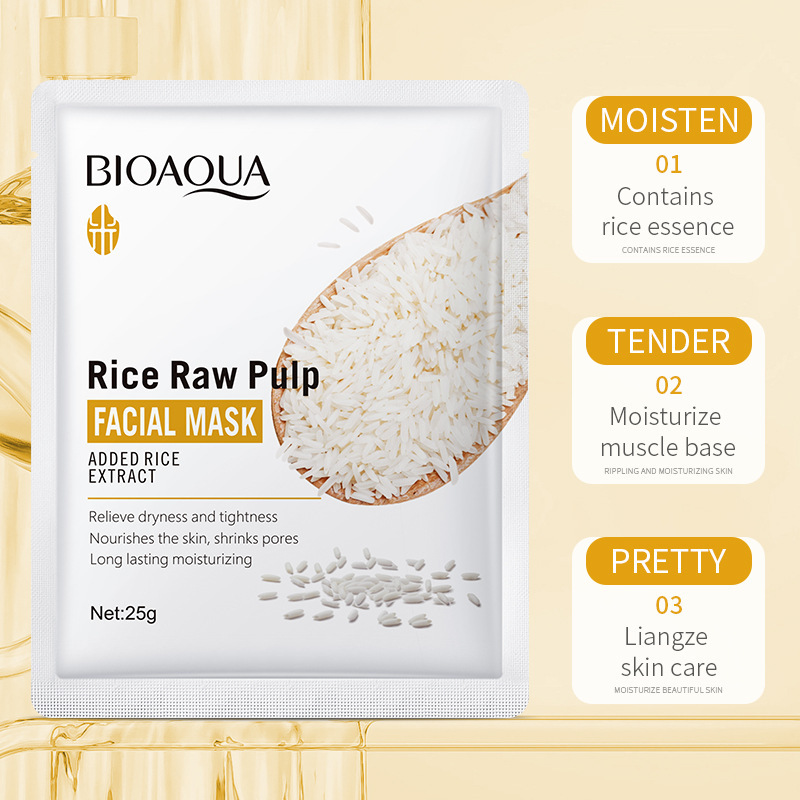 1/5/10/20pcs Rice Raw Pulp Fac - Korean Skincare Routine review and price